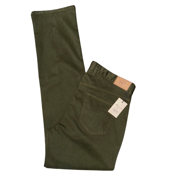 Peter Millar Ultimate Sateen Five-Pocket Pant in Dark Olive - Picture 1 of 14